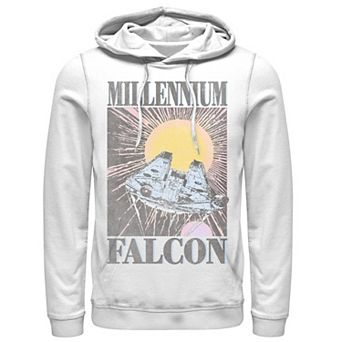 Men's Star Wars Millennium Falcon In Flight Poster Hoodie