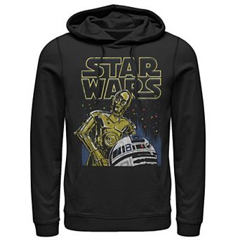 Men's Star Wars R2-D2 And C-3PO Title Logo Poster Hoodie