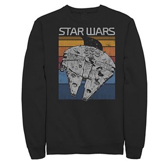 Men's Star Wars Millennium Falcon Retro Lines Poster Sweatshirt