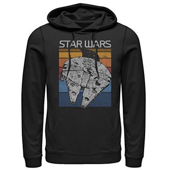 Men's Star Wars Millennium Falcon Retro Lines Poster Hoodie