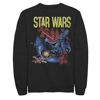 Men's Star Wars Darth Vader Bad Guys Collage Sweatshirt