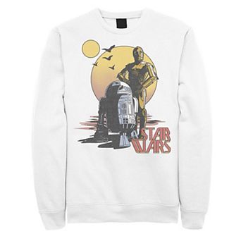 Men's Star Wars C-3PO And R2-D2 On Tatooine Retro Portrait Sweatshirt