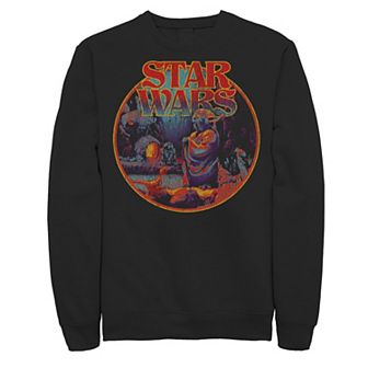 Men's Star Wars 70's Styler Circle Portrait logo Sweatshirt