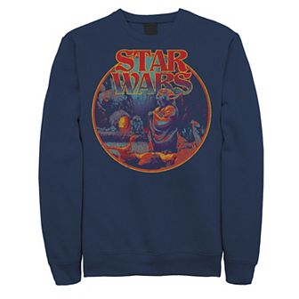Men's Star Wars 70's Styler Circle Portrait logo Sweatshirt