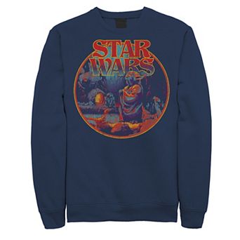 Men's Star Wars 70's Styler Circle Portrait logo Sweatshirt