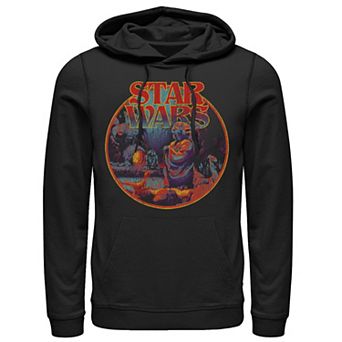 Men's Star Wars 70's Styler Circle Portrait logo Hoodie
