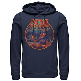 Men's Star Wars 70's Styler Circle Portrait logo Hoodie