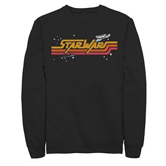 Men's Star Wars Millennium Falcon Retro Title Logo Sweatshirt
