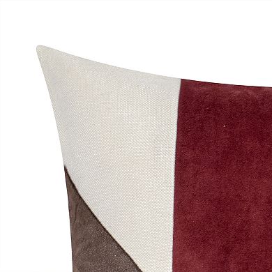 Edie@Home Angular Colorblock Square Throw Pillow