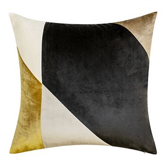 Edie@Home Angular Colorblock Square Throw Pillow