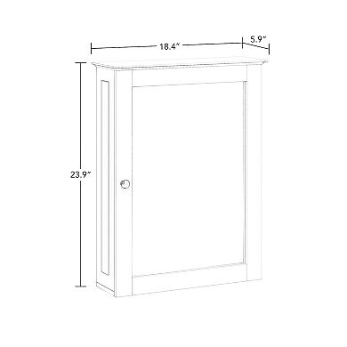 RiverRidge Home Ashland White Mirror Wall Cabinet