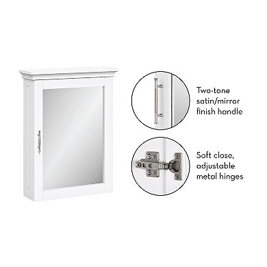 RiverRidge Home Somerset White Mirror Wall Cabinet