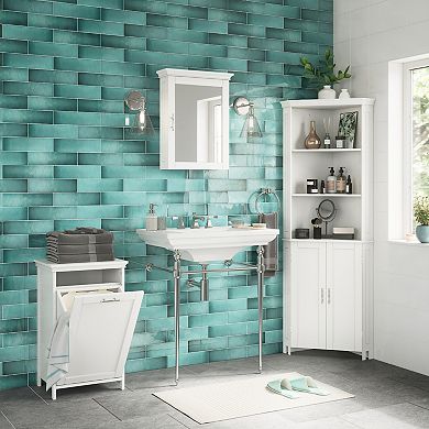 RiverRidge Home Somerset White Mirror Wall Cabinet