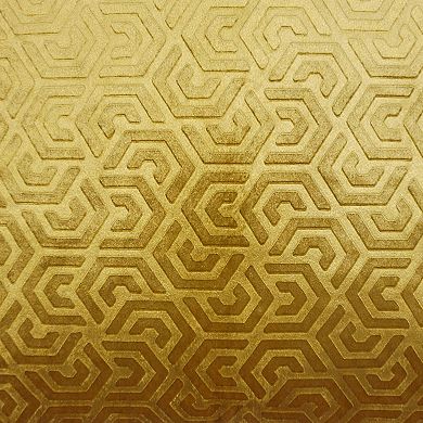 Edie@Home Embossed Velvet Hexagon Maze Throw Pillow