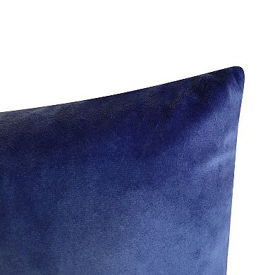 Edie@Home Blue Nebula Print with Embroidery Throw Pillow