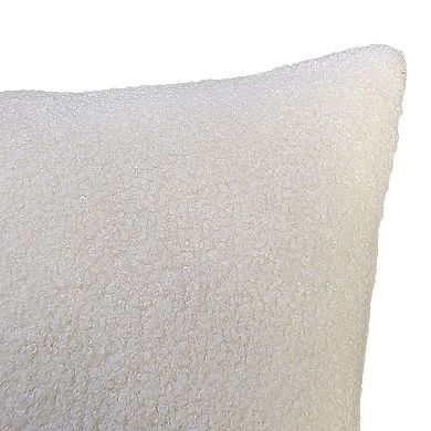 Edie@Home Velvet Buffalo Check Color Block with Teddy Reverse Throw Pillow