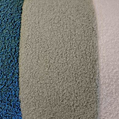 Edie@Home Colorblock Sherpa Racing Stripes Throw Pillow