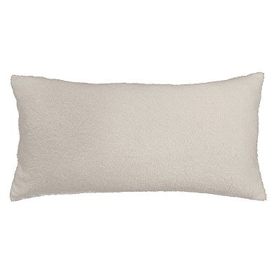 Edie@Home Colorblock Sherpa Racing Stripes Throw Pillow