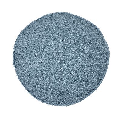 Edie@Home Sherpa Gusseted Round Handle Throw Pillow