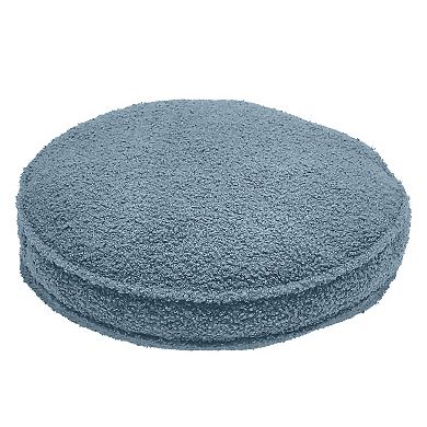 Edie@Home Sherpa Gusseted Round Handle Throw Pillow