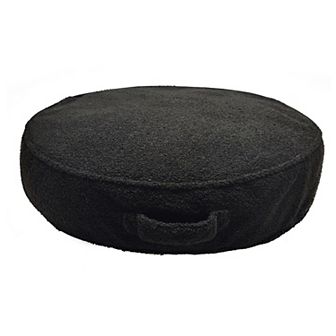 Edie@Home Sherpa Gusseted Round Handle Throw Pillow