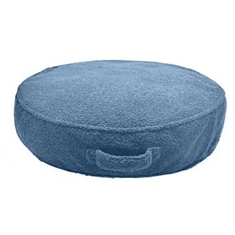 Edie@Home Sherpa Gusseted Round Handle Throw Pillow