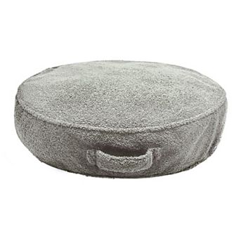 Edie@Home Sherpa Gusseted Round Handle Throw Pillow
