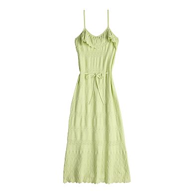 Women's LC Lauren Conrad Ruffle Pointelle Maxi Dress