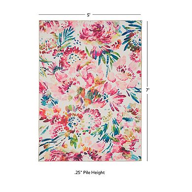 Linon Machine Washable Julian Area Rug