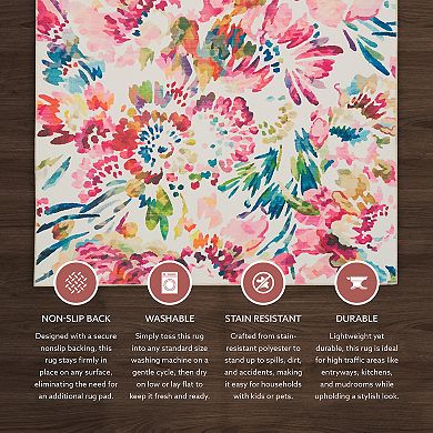 Linon Machine Washable Julian Area Rug