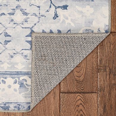 Linon Machine Washable Harris Area Rug