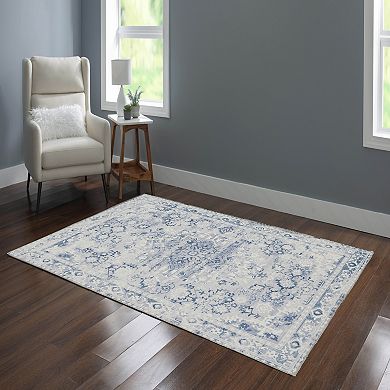 Linon Machine Washable Harris Area Rug