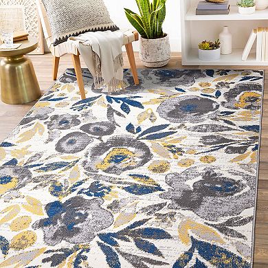 World Rug Gallery Sleek Bohemian Floral Area Rug