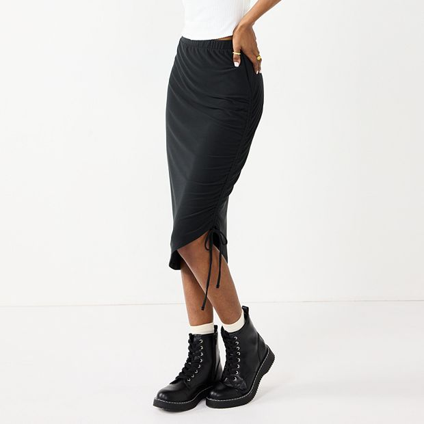 Juniors SO Cinched Midi Skirt