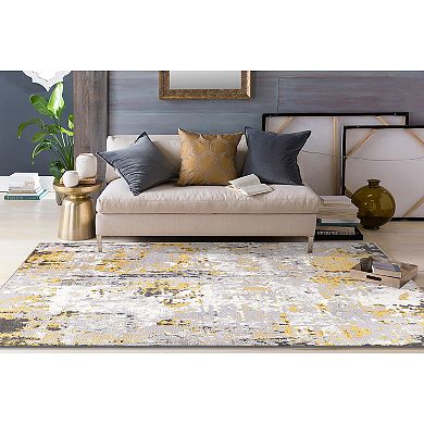 World Rug Gallery Modern Abstract Splatter Area Rug