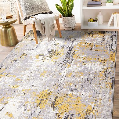 World Rug Gallery Modern Abstract Splatter Area Rug