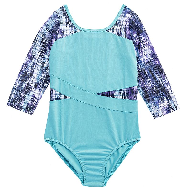 Girls 4-16 Rainbeau Moves 3/4-Sleeve Leotard, Girls, Size: XS, Multicolor