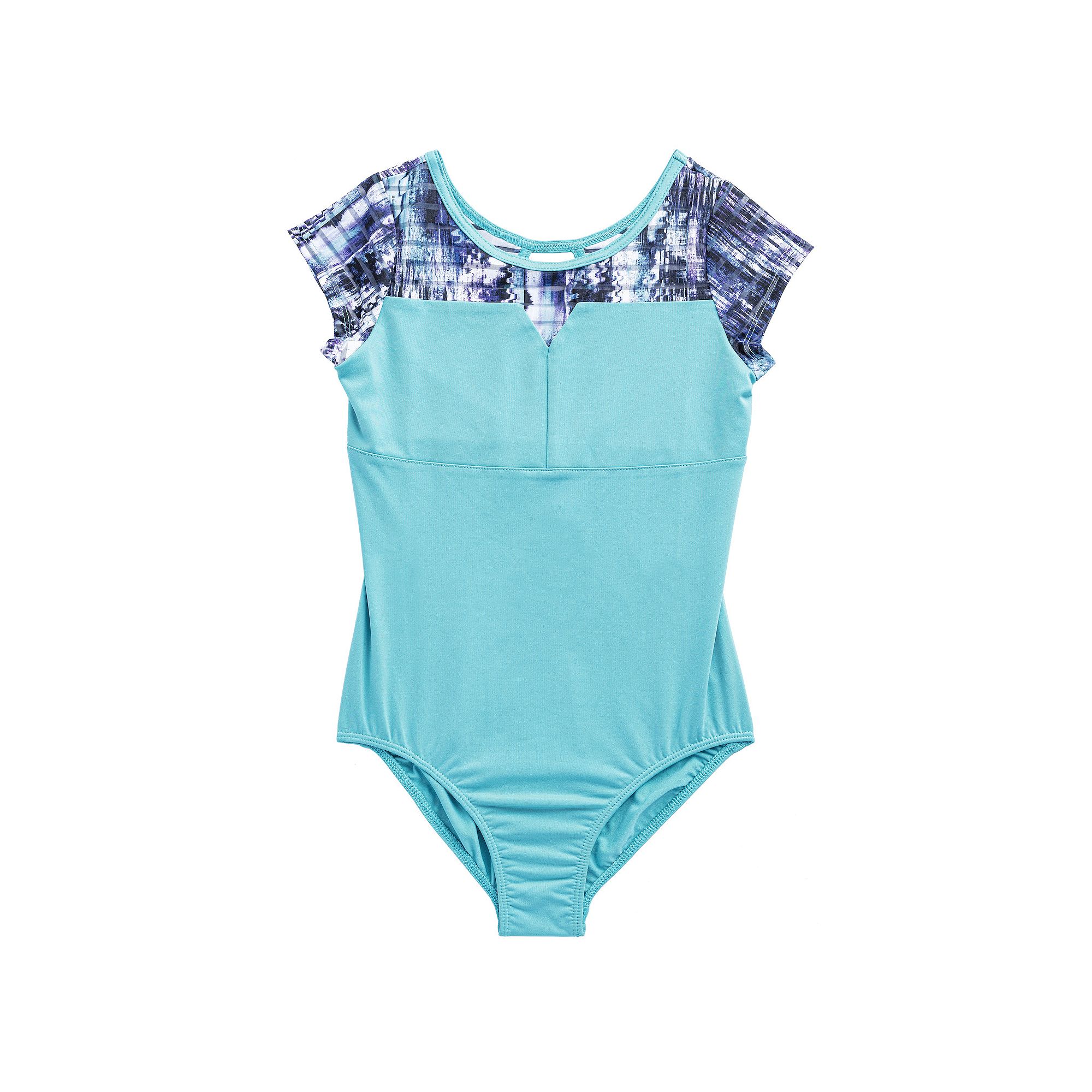 Girls 4-16 Rainbeau Moves Short Sleeve Leotard, Girls, Size: XS