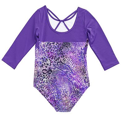 Girls 4-16 Rainbeau Moves 3/4-Sleeve Fashion Leotard