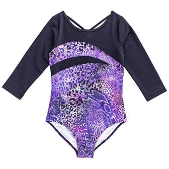 Girls 4-16 Rainbeau Moves 3/4-Sleeve Fashion Leotard