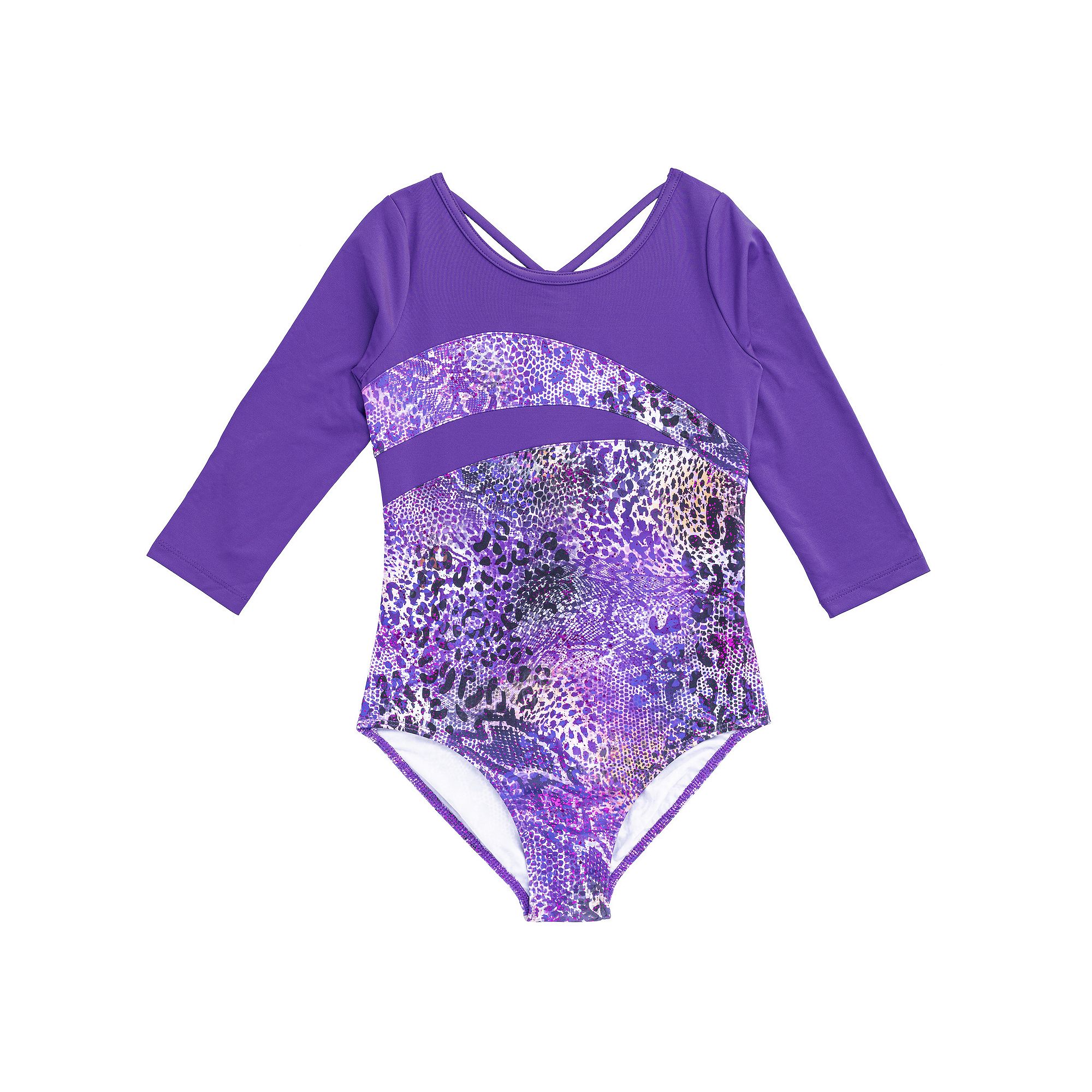 Girls 4-16 Rainbeau Moves 3/4-Sleeve Fashion Leotard, Girls, Size: Large, 