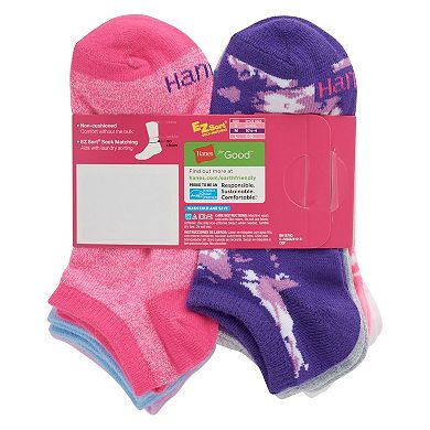 Girls Hanes® 10 Pairs Ultimate Lightweight No Show Socks