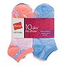 Girls Hanes® 10-Pack No-Show Socks