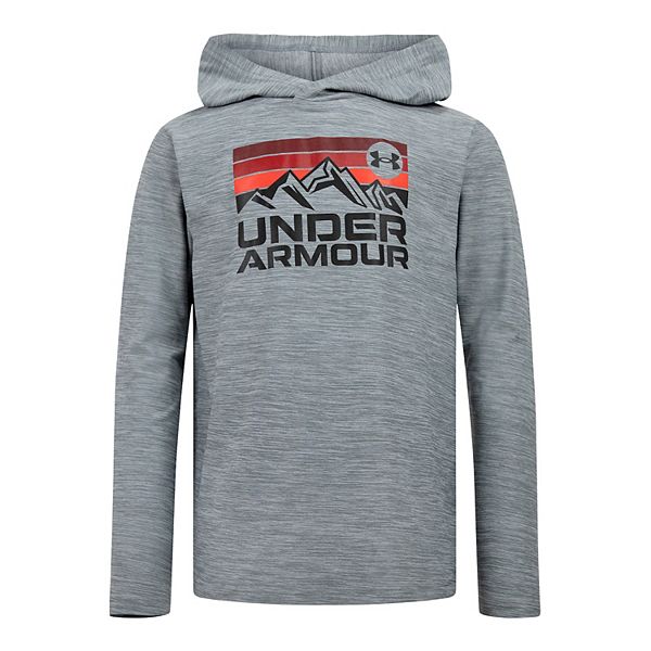 Boys 8-16 Under Armour Mountain Logo Hooded Long Sleeve Graphic Tee