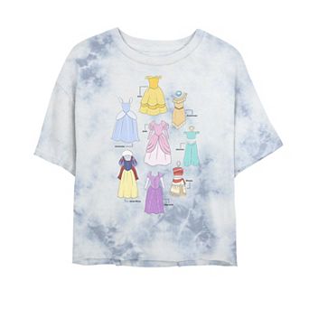 Juniors' Disney Textbook Dresses Bombard Wash Crop Graphic Tee