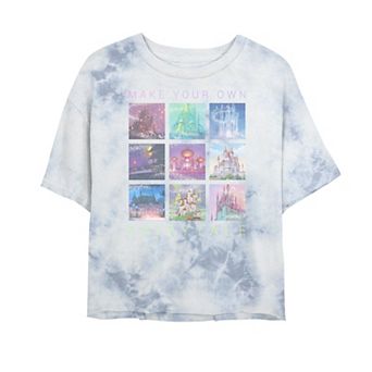 Juniors' Disney Castles Make Your Own Fairytale Bombard Wash Crop Graphic Tee