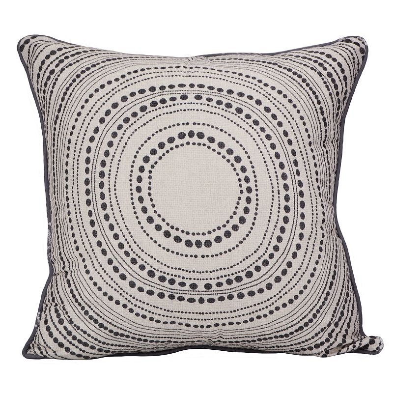 Donna Sharp Wyoming Circle Throw Pillow, Grey, Fits All