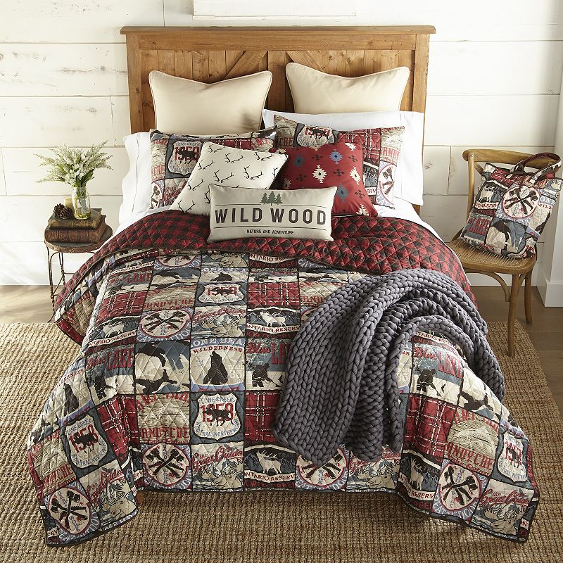 Donna Sharp Great Outdoors Quilt Set with Shams, Multicolor, Queen