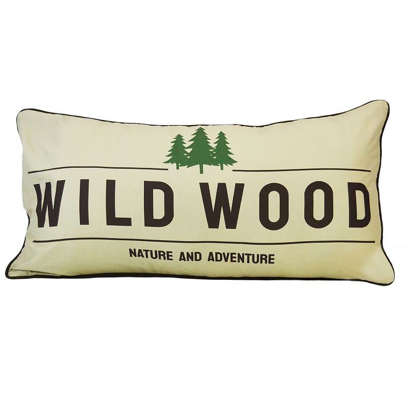 Donna Sharp Great Outdoors Wood Throw Pillow, Multicolor, Fits All