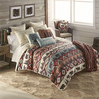 Donna Sharp Bear Totem Quilt Set with Shams